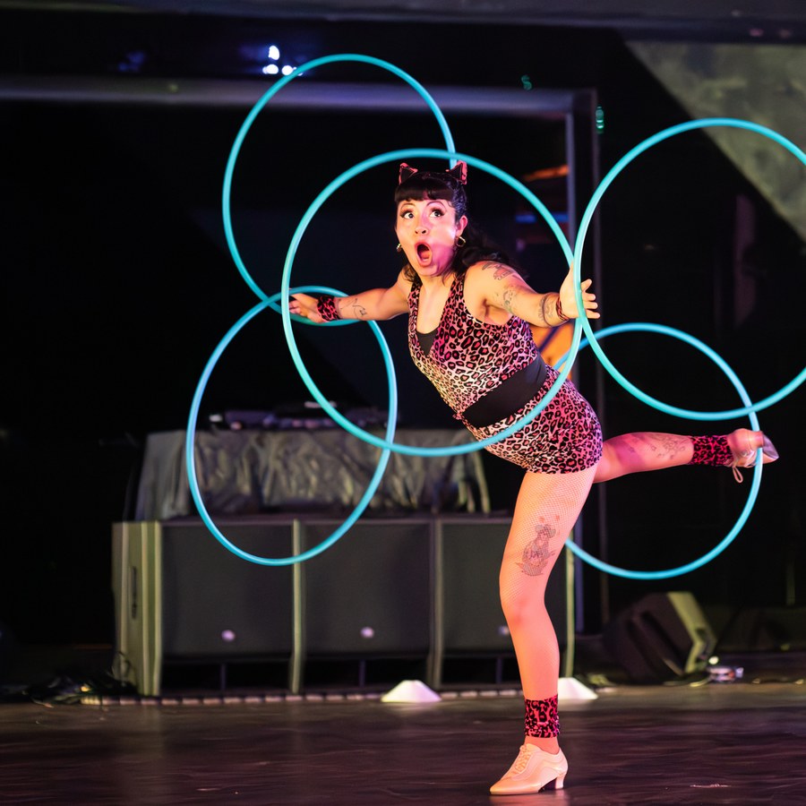 Hoop performer at a gala show